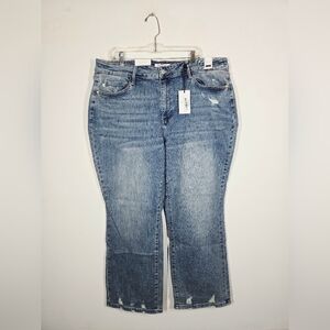 NWT JUDY BLUE MID RISE STRAIGHT FIT JEANS, SIZE 22W